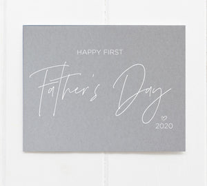 Happy first fathers day new dad card