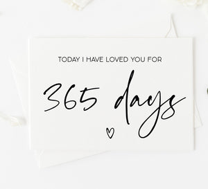 
            
                Load image into Gallery viewer, 365 Days First Anniversary Card
            
        