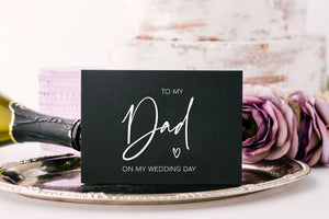 To My Dad Wedding Day Card