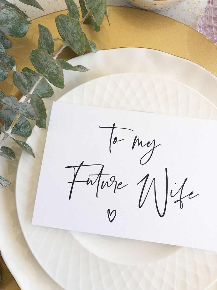"To My Future Wife" Wedding Day Card from Groom for Bride
