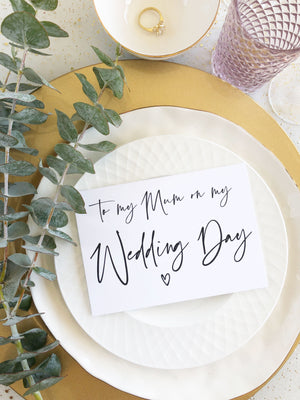 To My Mom on My Wedding Day Card for Mother of Bride Groom