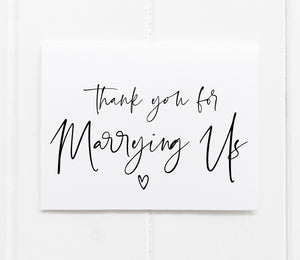 
            
                Load image into Gallery viewer, &amp;quot;Thank You For Marrying Us&amp;quot; Thank You Card for Wedding Officiant
            
        