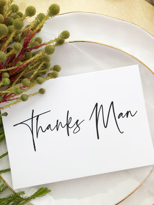
            
                Load image into Gallery viewer, &amp;quot;Thanks Man&amp;quot; Bridal Party Gift Best Man or Groomsman Wedding Card
            
        