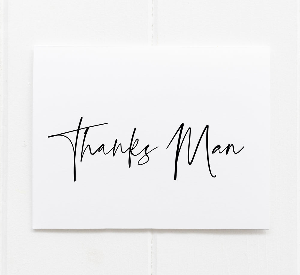 
            
                Load image into Gallery viewer, &amp;quot;Thanks Man&amp;quot; Bridal Party Gift Best Man or Groomsman Wedding Card
            
        