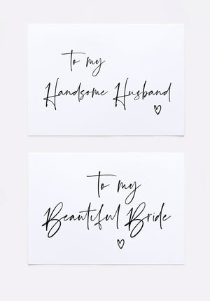 "To My Handsome Husband on Our Wedding Day" Card from Bride for Groom