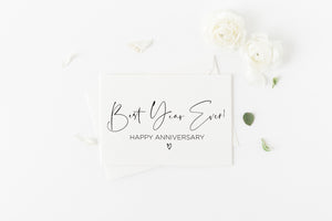 
            
                Load image into Gallery viewer, Best Year Ever Happy First Anniversary Card
            
        