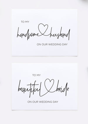 "To My Handsome Husband on Our Wedding Day" Groom Gift From Bride