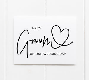 To My Groom on Our Wedding Day Card Husband Grift from Wife