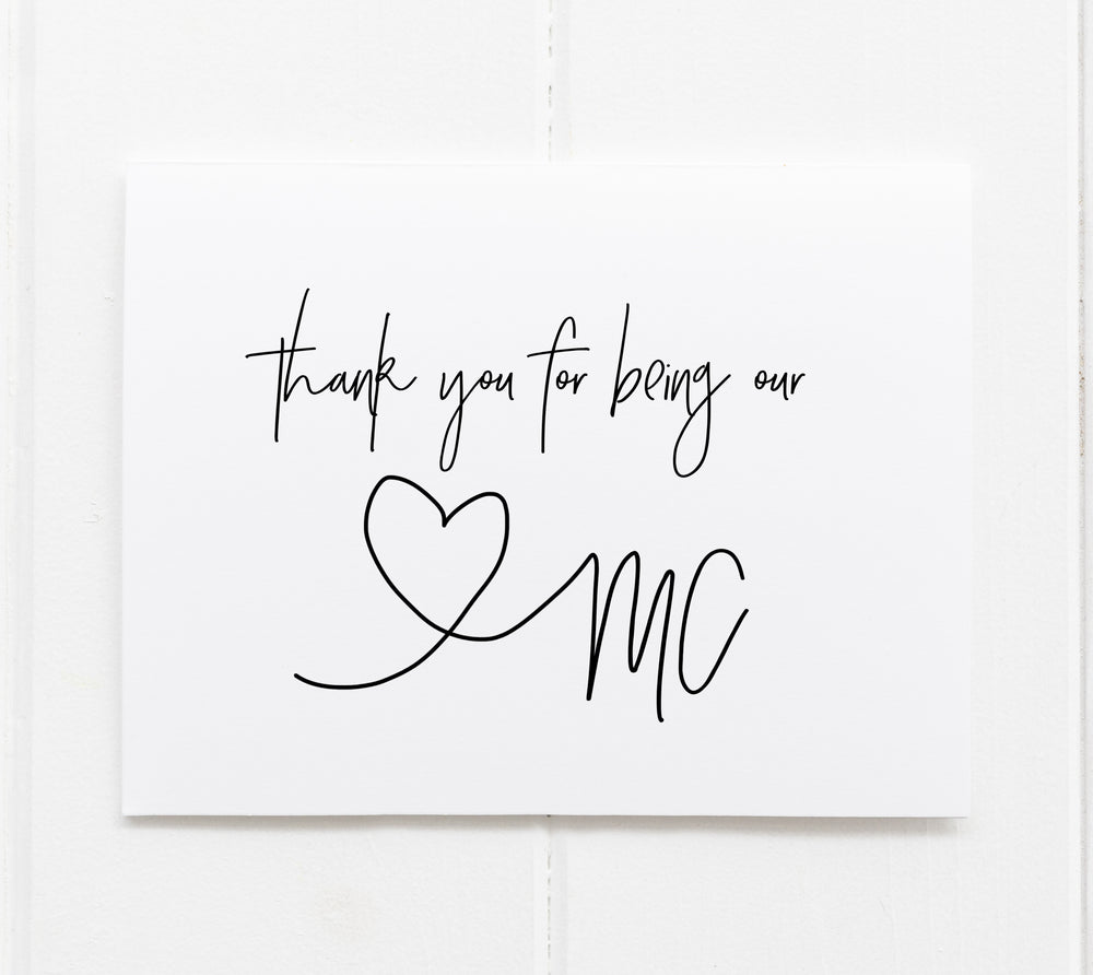 Mc Wedding Thank You card