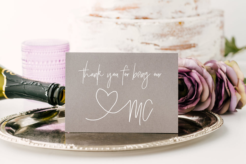 
            
                Load image into Gallery viewer, Mc Wedding Thank You card
            
        