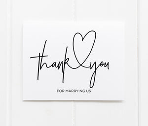 "Thank You For Marrying Us" Thank You Card