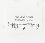 First Year Anniversary Card