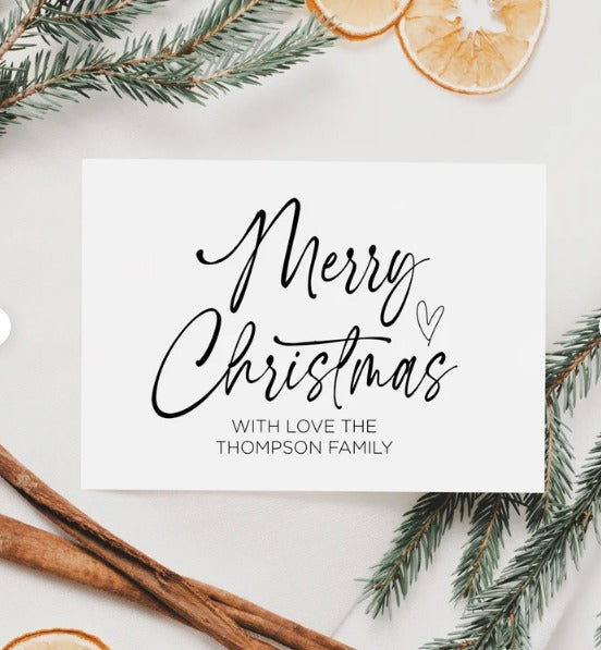
            
                Load image into Gallery viewer, Christmas Cards, Holiday Cards, Personalized Christmas Card, Christmas Wishes, Simple Christmas Card Set, Merry Christmas, Seasons Greetings
            
        