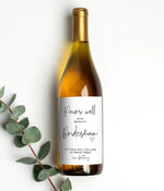 Fun Bridesman Proposal Wine Label, Will You Be My Gifts, Wedding Bottle Stickers, Cute Pairs Well Bridesmaid Asking, from Bride for Friend
