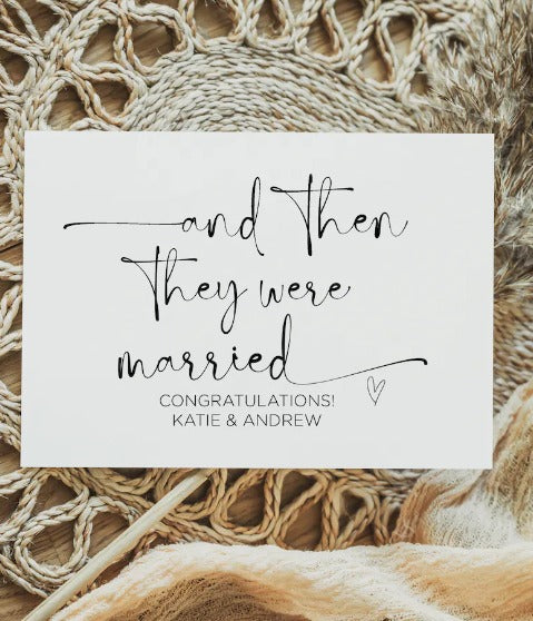 
            
                Load image into Gallery viewer, and then they were married Wedding Congratulations Card
            
        