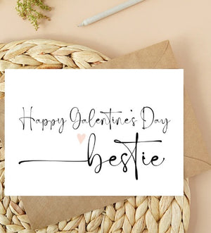 Happy Galentine's Day Bestie Valentines Day Card