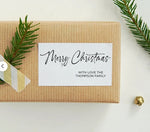 Christmas Wishes Gift Label Stickers, Cute Holiday Gifts for Friends, Rectangle Labels, Simple Christmas, Envelope Seals, Xmas Present Tags