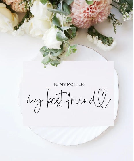 To My Mother My Best Friend Wedding Card For Mother