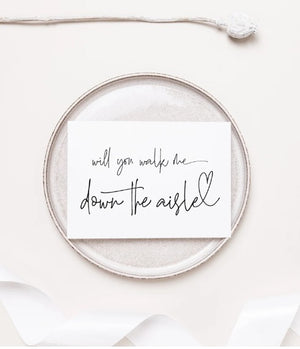 Will You Walk Me Down The Aisle Wedding Request Card For Dad