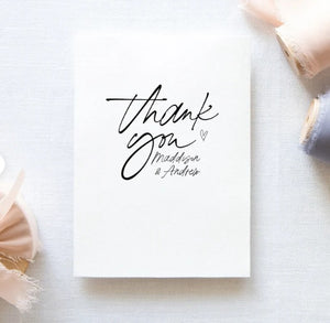 
            
                Load image into Gallery viewer, Wedding Thank You Card Template, Wedding Thank You Cards, Personalised Thank Yous, Personalized Engagement Note Cards, Simple Elegant
            
        