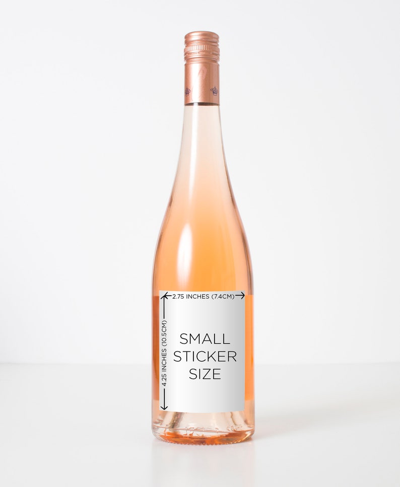 Custom Bridal Shower Wine Label Sticker - Floral Wine Label Design