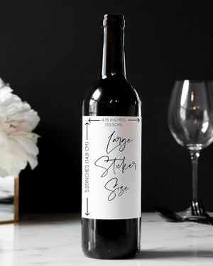 Custom Godparents Wine Label Sticker - Green and Gold Godparent Asking Request