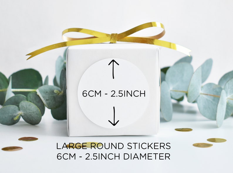 Custom Round Merry Christmas Gift Stickers, Holly Wreath