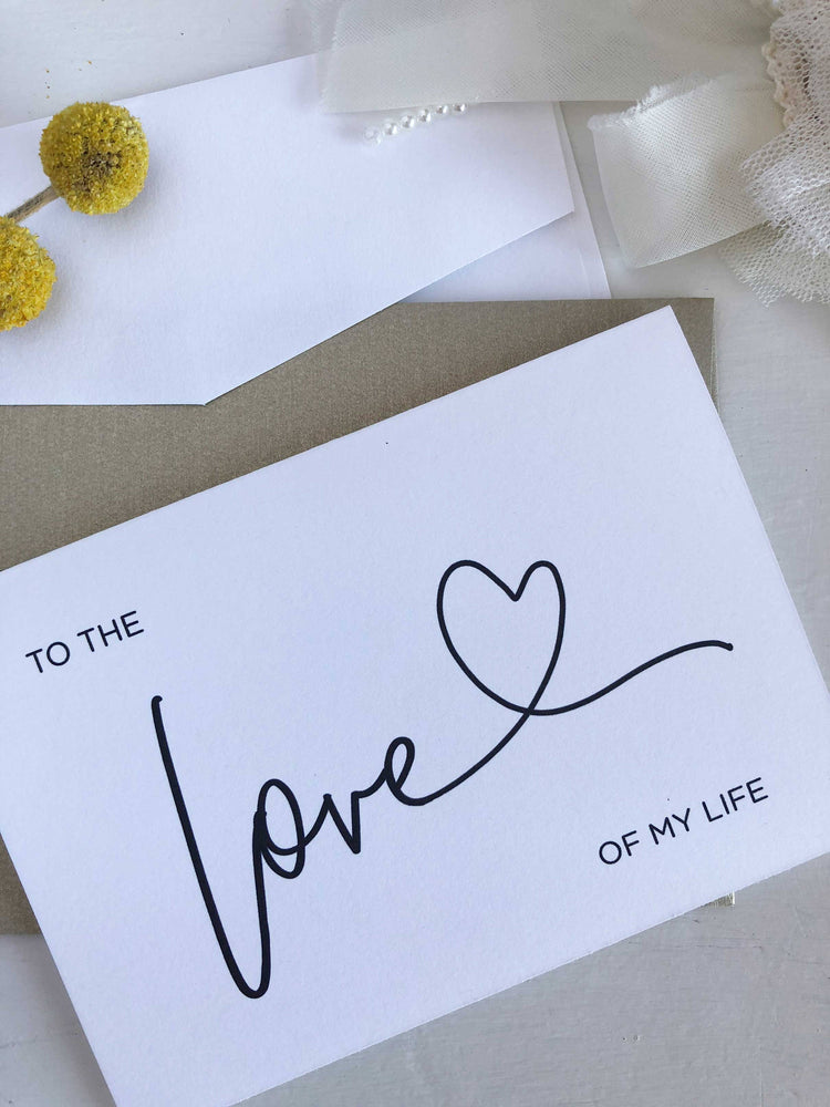 
            
                Load image into Gallery viewer, &amp;quot;To The Love of My Life&amp;quot; Wedding Card
            
        