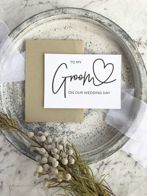 To My Groom on Our Wedding Day Card Husband Grift from Wife