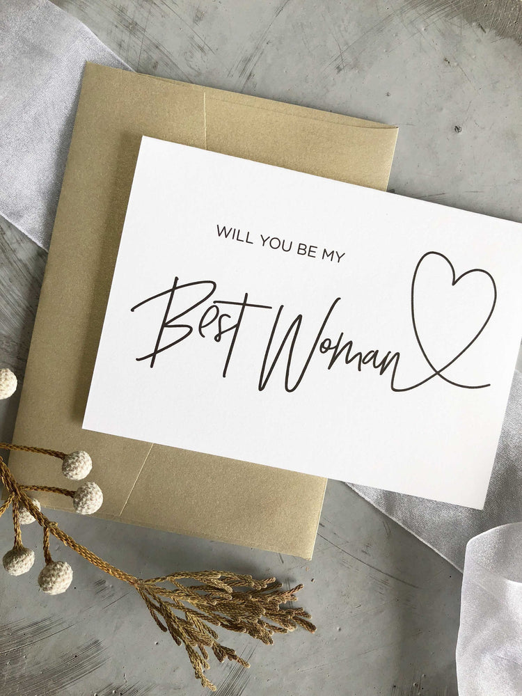"Will You Be Our Best Woman" Proposal Card