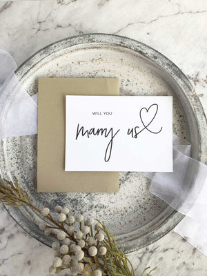 
            
                Load image into Gallery viewer, &amp;quot;Will You Marry Us?&amp;quot; Wedding Officiant Request Card
            
        