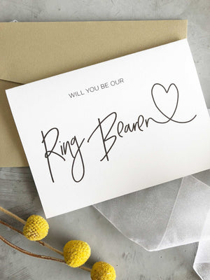 "Will You Be Our Ring Bearer?" Wedding Card